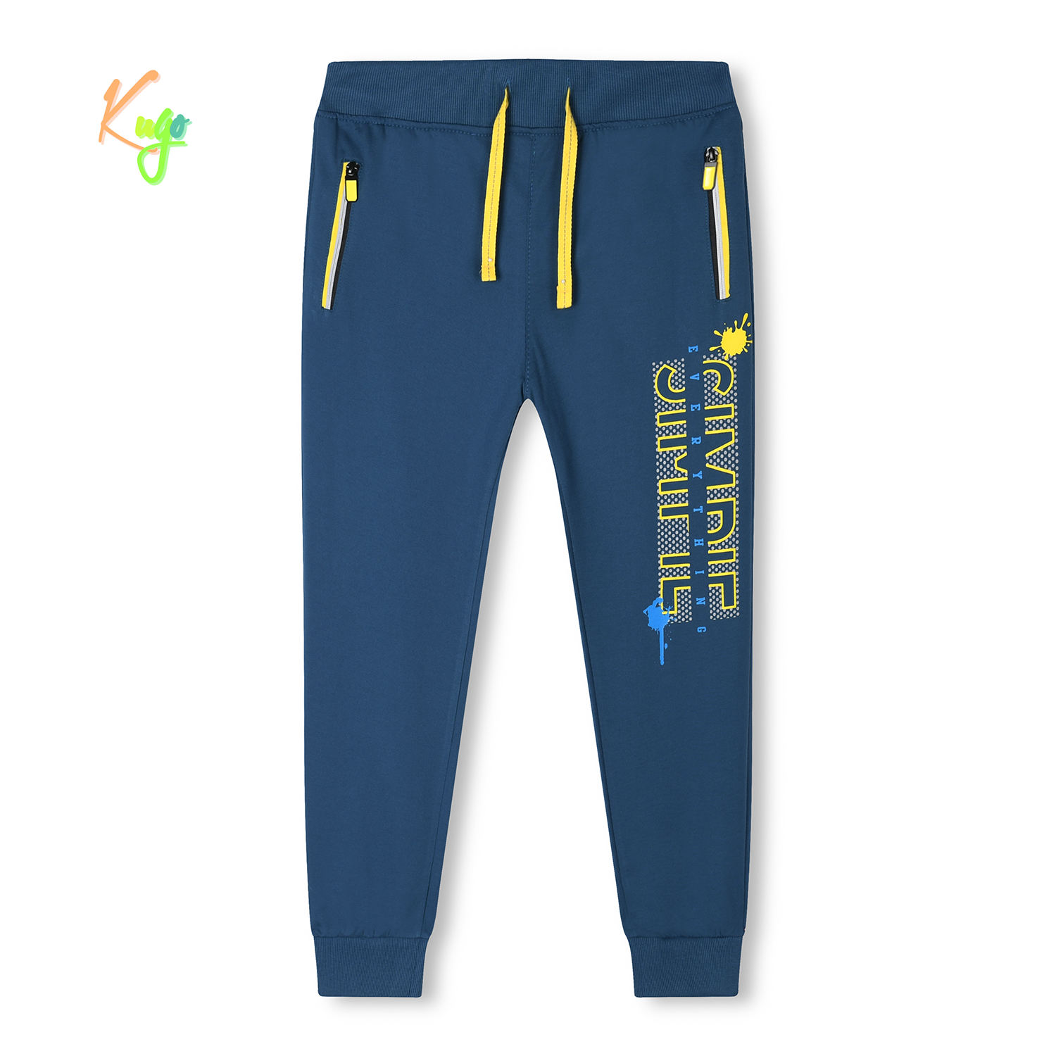 Chlapecké bavlněné tepláky Kugo TM8217 vel. 164 modré