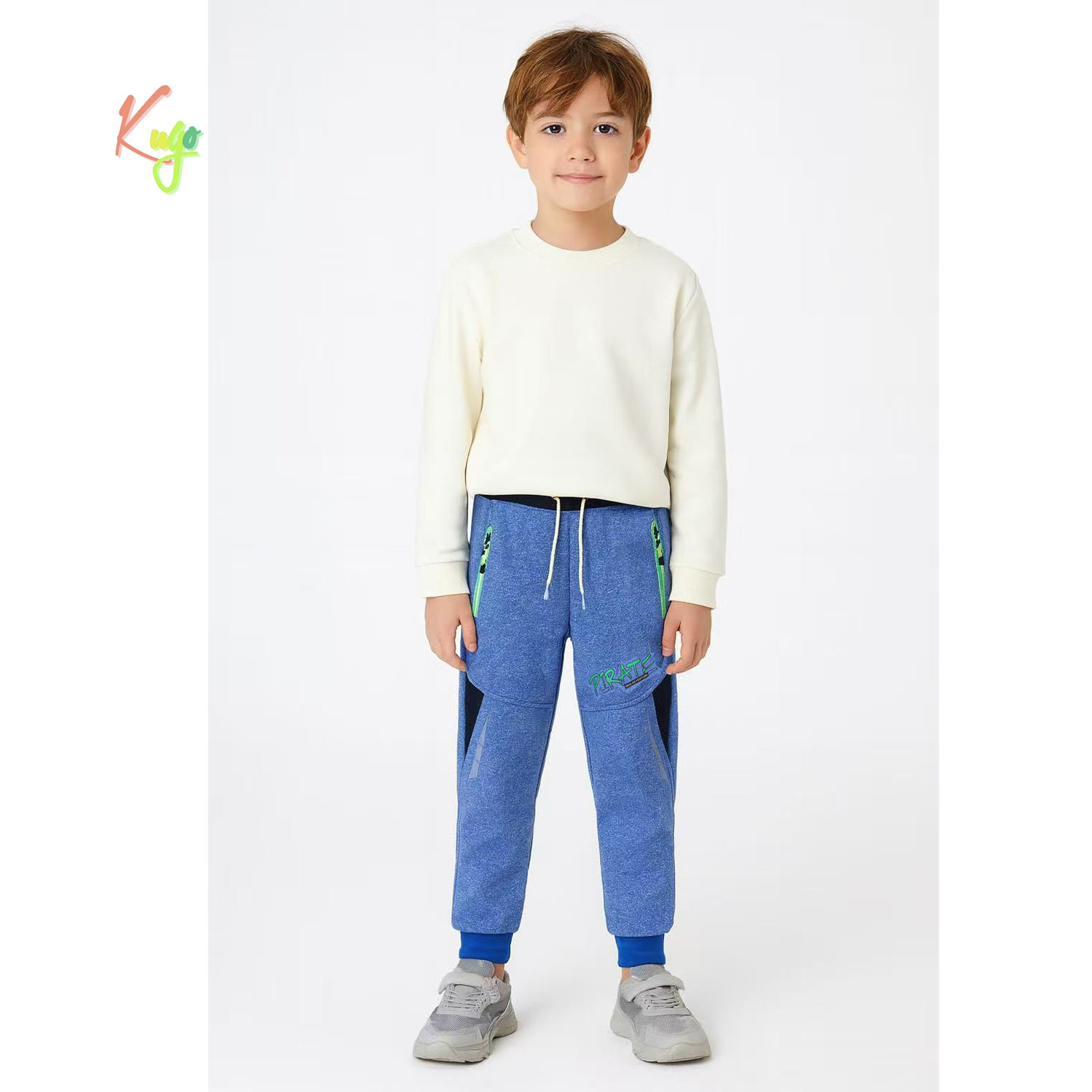 Softshellové tepláky ( zateplené) Kugo GK8639, vel. 122  modré