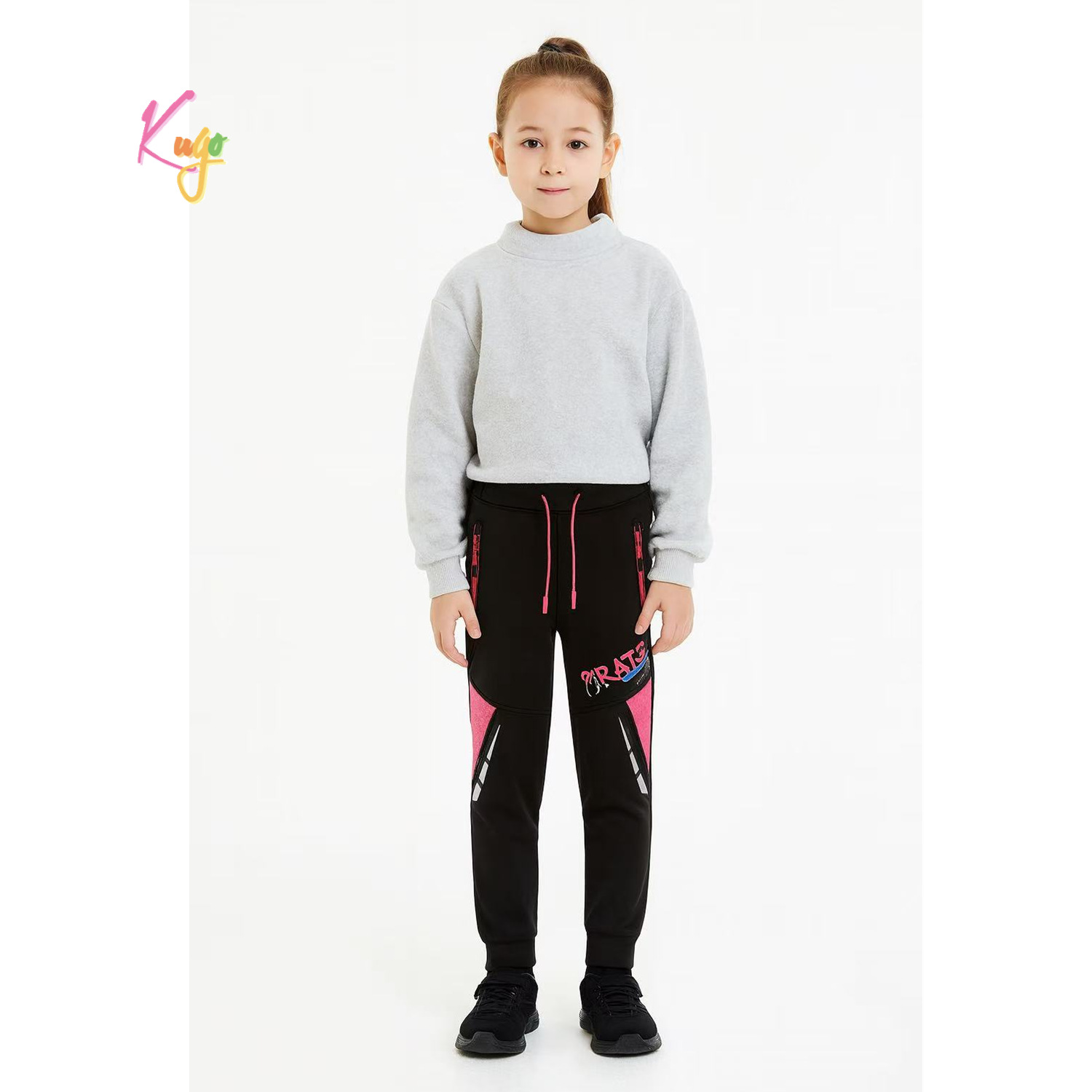 Softshellové tepláky (zateplené) Kugo GK8639, vel. 140 růžové