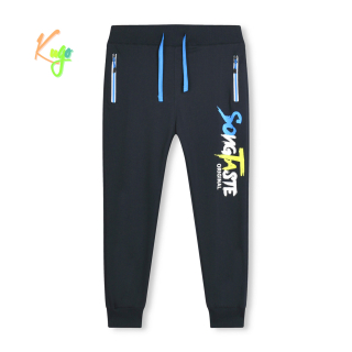 Chlapecké bavlněné tepláky Kugo ST7729 vel. 140 tm. modré