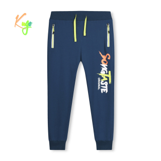 Chlapecké bavlněné tepláky Kugo ST7729 vel. 146 modré