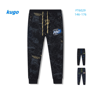 Chlapecké bavlněné tepláky Kugo FT6029 vel. 146-176