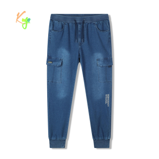 Chlapecké riflové tepláky Kugo CK0936 modré vel. 164