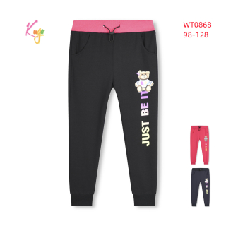 Dívčí bavlněné tepláky Kugo WT0868 vel. 98-128