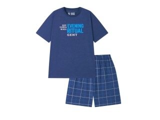 Pánské letní pyžamo Wolf & Wolfie S2675A vel. XXXL modré