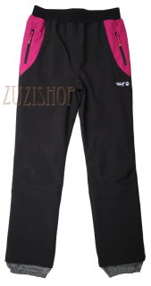 Dívčí jarní softshellové kalhoty Wolf B2482 vel. 116 černé